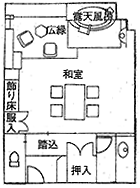 イメージ：楽水 -LUXSUI-ラクスイ 露天風呂付き和室 間取り図